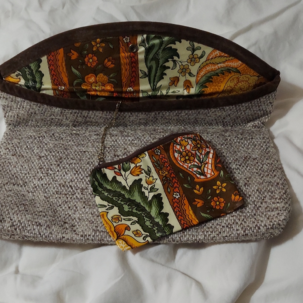 Vintage Bohemian Clutch and Coin Purse Set So 70's!